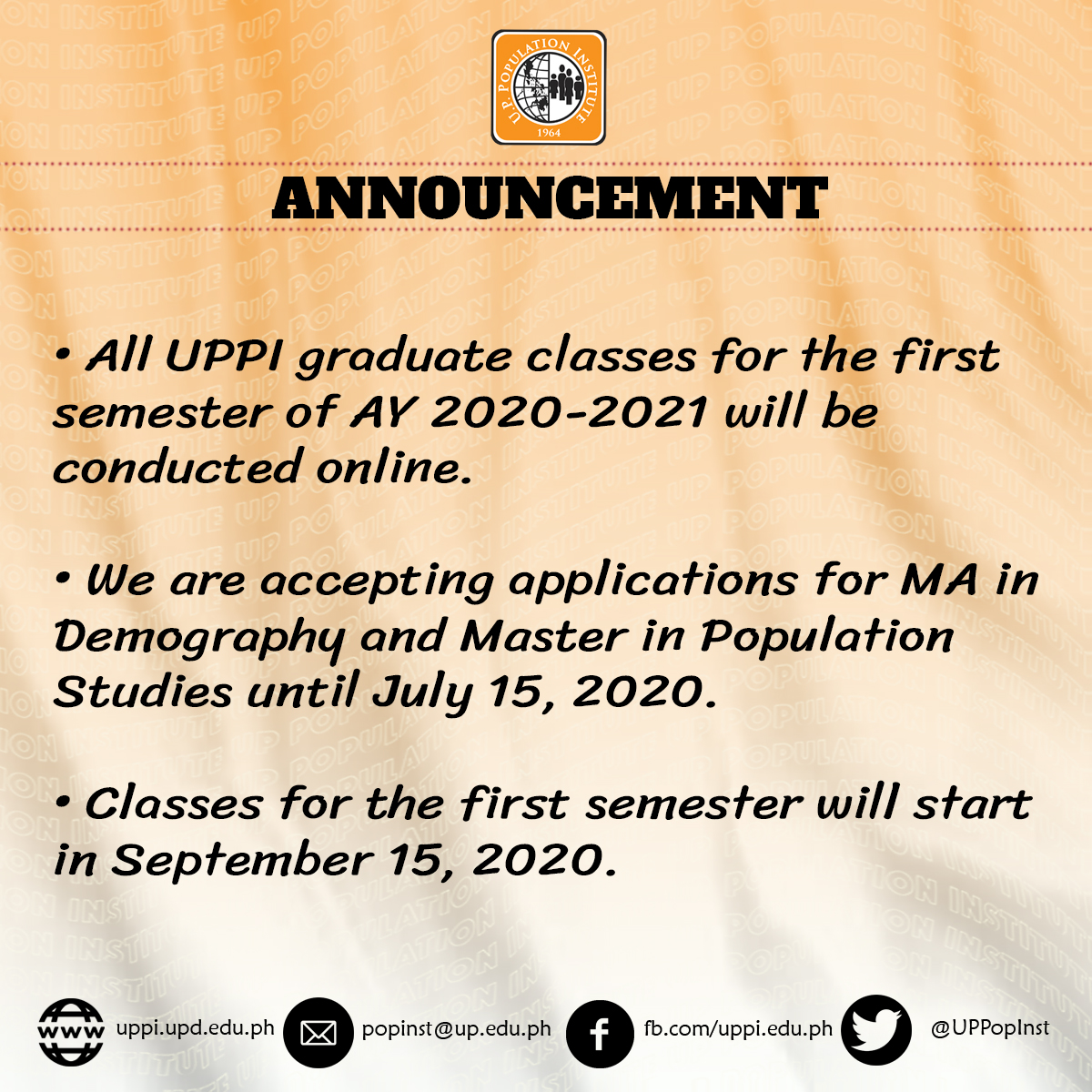 Announcement
